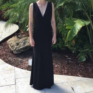 Black simple evening gown